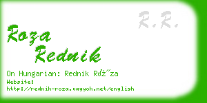 roza rednik business card